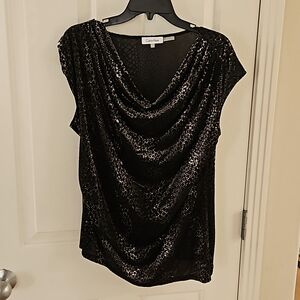 Calvin Klein XL sleeveless velvet feel blouse